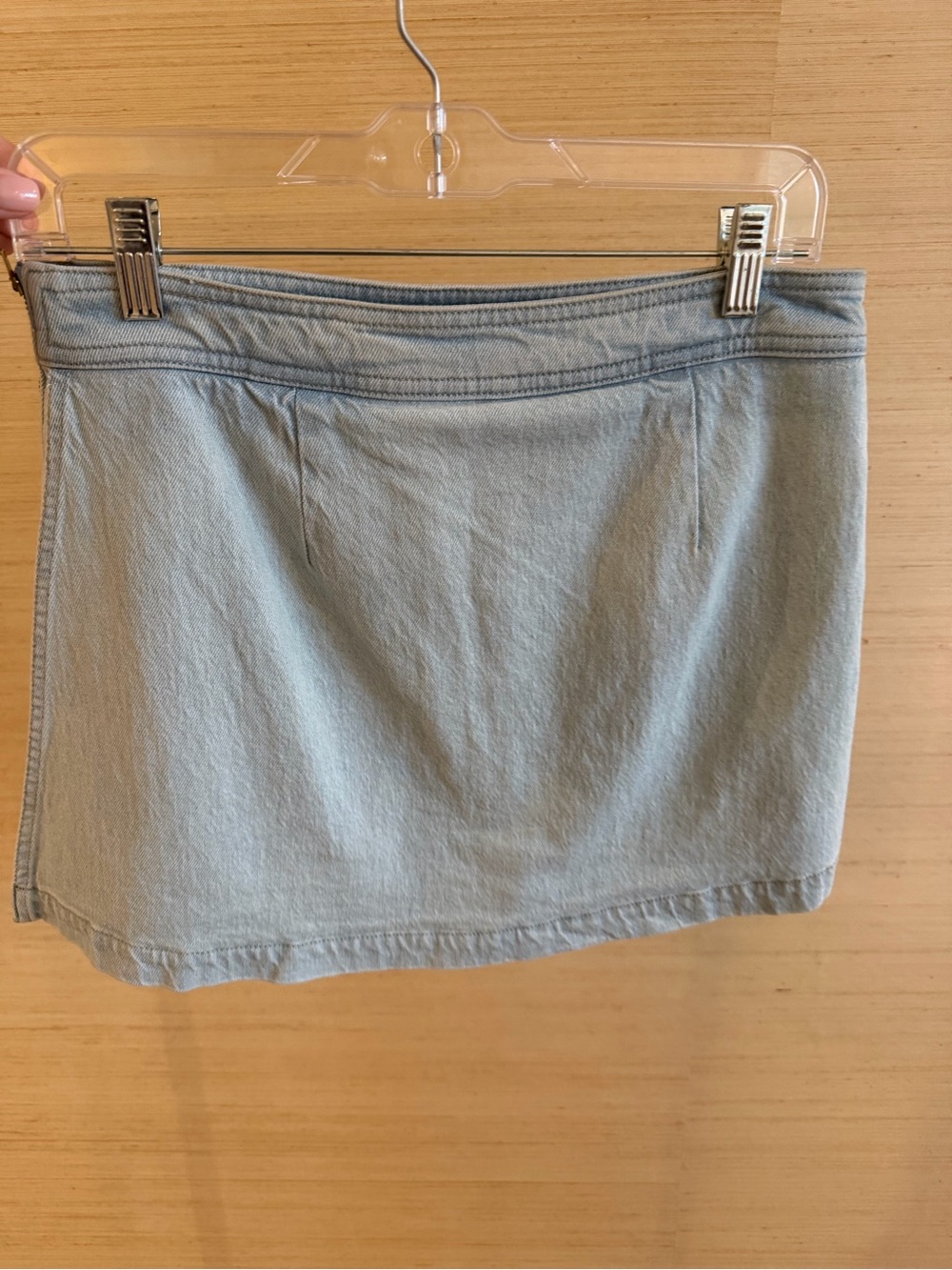 J Crew Light Wash Denim Mini Skort with Side Zip - Picture 6 of 10